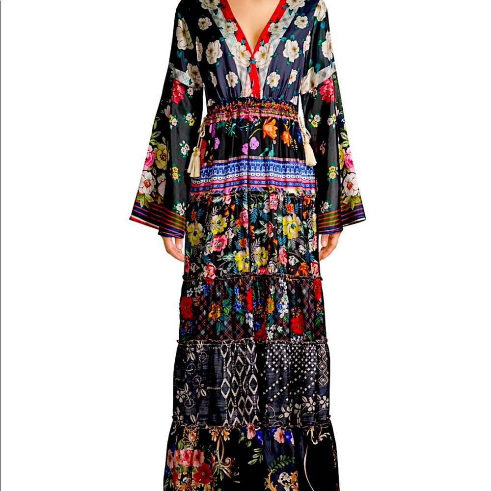 NWT Johnny Was Dunas silk print dress